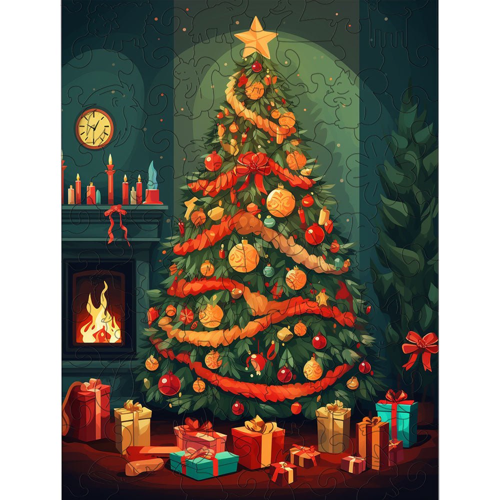 Christmas tree wooden Jigsaw puzzle - Unipuzzles
