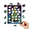 Christmas Tree Wooden Puzzle with Decorated Coloured Glass Balls - Unipuzzles