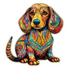 Colorful simple dog original wooden puzzle - Unipuzzles