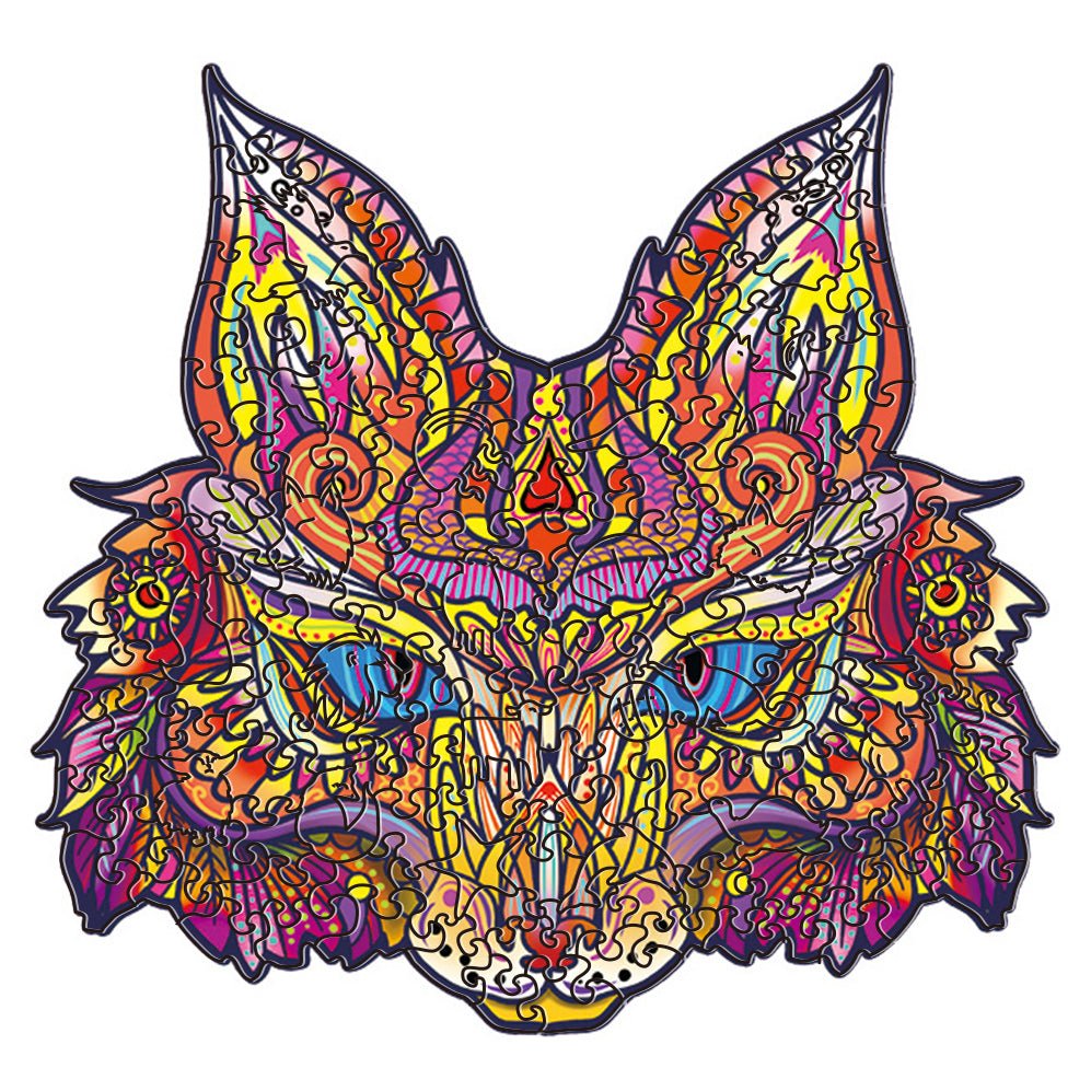 Colorfull Fox Wooden Jigsaw Puzzle - Unipuzzles