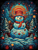 Colourful Decorative Christmas Snowman Wooden Puzzle - Unipuzzles