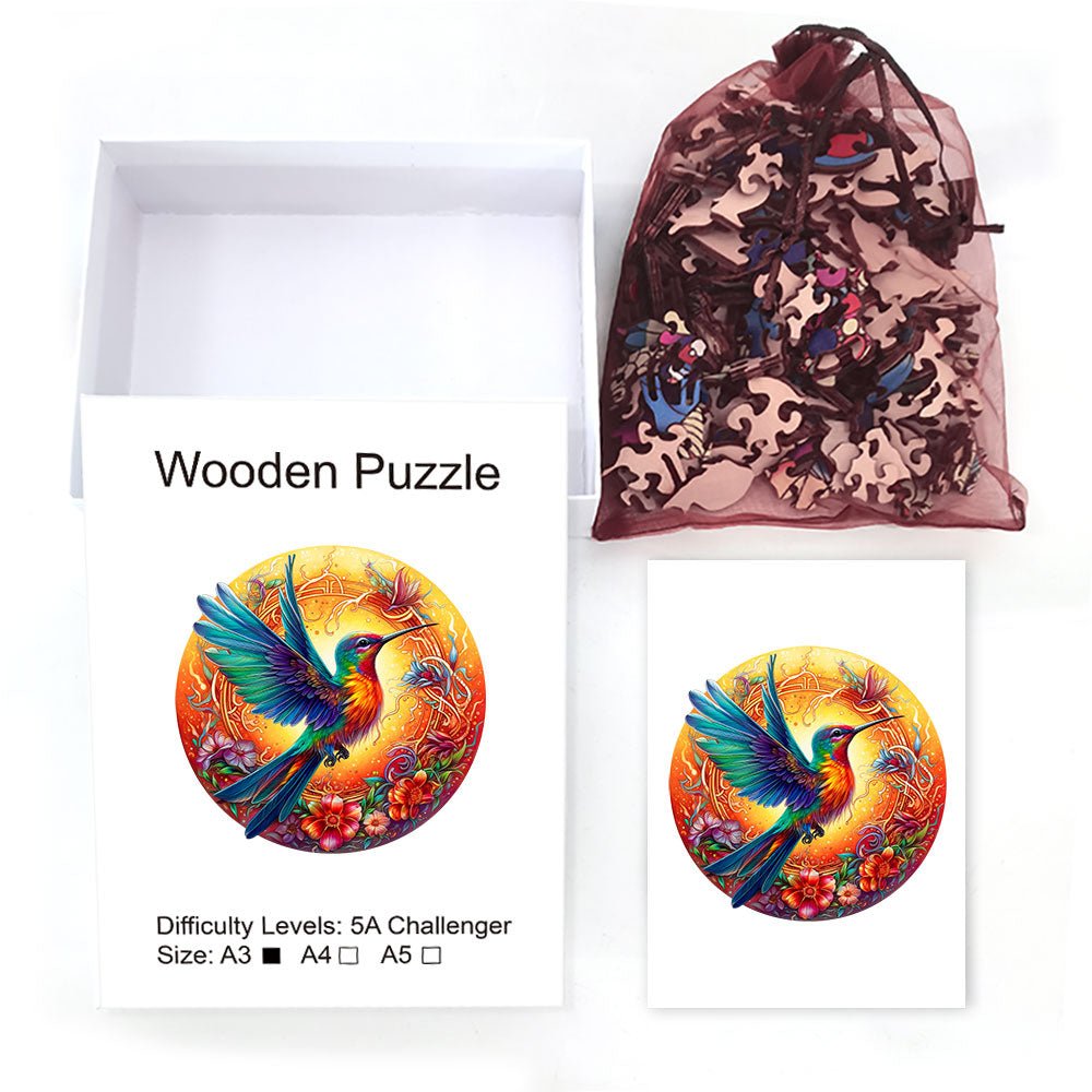 Colourful Rabbit Wooden Jigsaw Puzzle - Unipuzzles