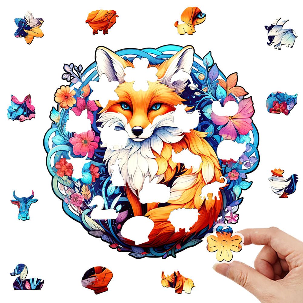 Cute and beautiful fox original wooden puzzle - Unipuzzles