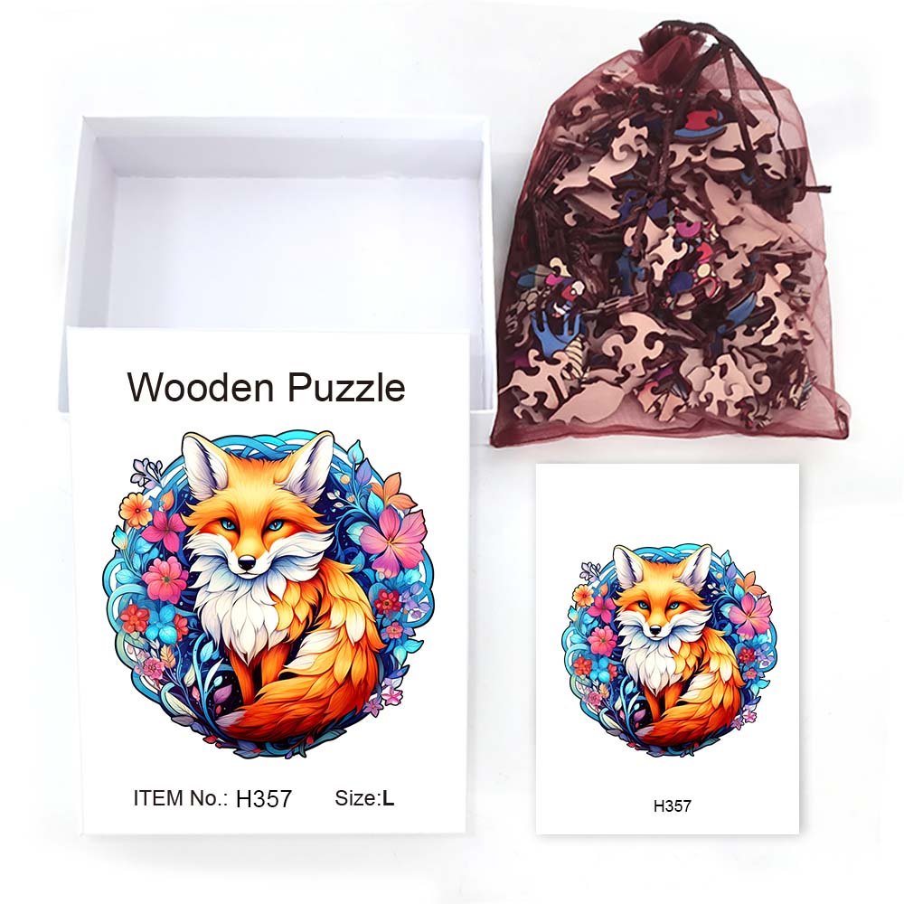 Cute and beautiful fox original wooden puzzle - Unipuzzles