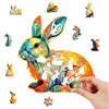 Cute Rabbit Wooden Jigsaw Puzzle - Unipuzzles