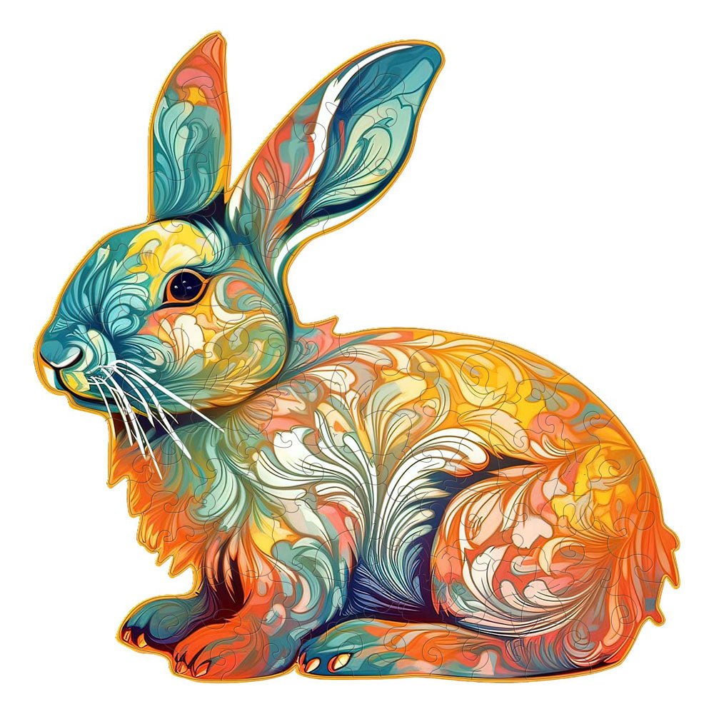 Jigsaw Rabbit Puzzle Draw Cute Rabbit Wooden Jigsaw Puzzle – Unipuzzles
