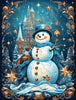 Decorative Painting Christmas Snowman Wooden Original Jigsaw Puzzle - Unipuzzles