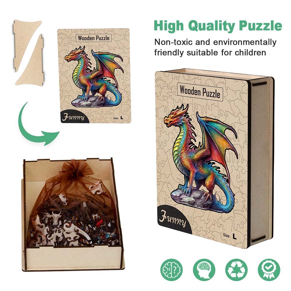 Dragon Wooden Jigsaw Puzzle - Unipuzzles