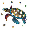 Educational Toys Blue Footed Turtle Wooden Puzzle Original Animal Figure - Unipuzzles