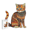 Educational Toys Orange Cat Wooden Puzzle Original Animal Figure - Unipuzzles