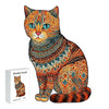 Educational Toys Orange Cat Wooden Puzzle Original Animal Figure - Unipuzzles