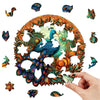 Elegant peacock woodeng Jigsaw puzzles - Unipuzzles