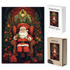 Father Christmas in Chair Wooden Original Jigsaw Puzzle - Unipuzzles
