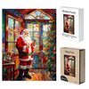 Father Christmas in the Sun Wooden Original Jigsaw Puzzle - Unipuzzles