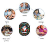 Father Christmas wooden jigsaw puzzle holding a bouquet of flowers - Unipuzzles