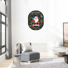 Father Christmas wooden jigsaw puzzle holding a bouquet of flowers - Unipuzzles