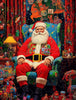 Father Christmas Wooden Puzzle Sitting on a Chair - Unipuzzles