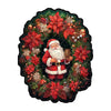 Charger l&#39;image dans la visionneuse de la galerie, Father Christmas Wooden Puzzle Standing in the Middle of a Wreath - Unipuzzles