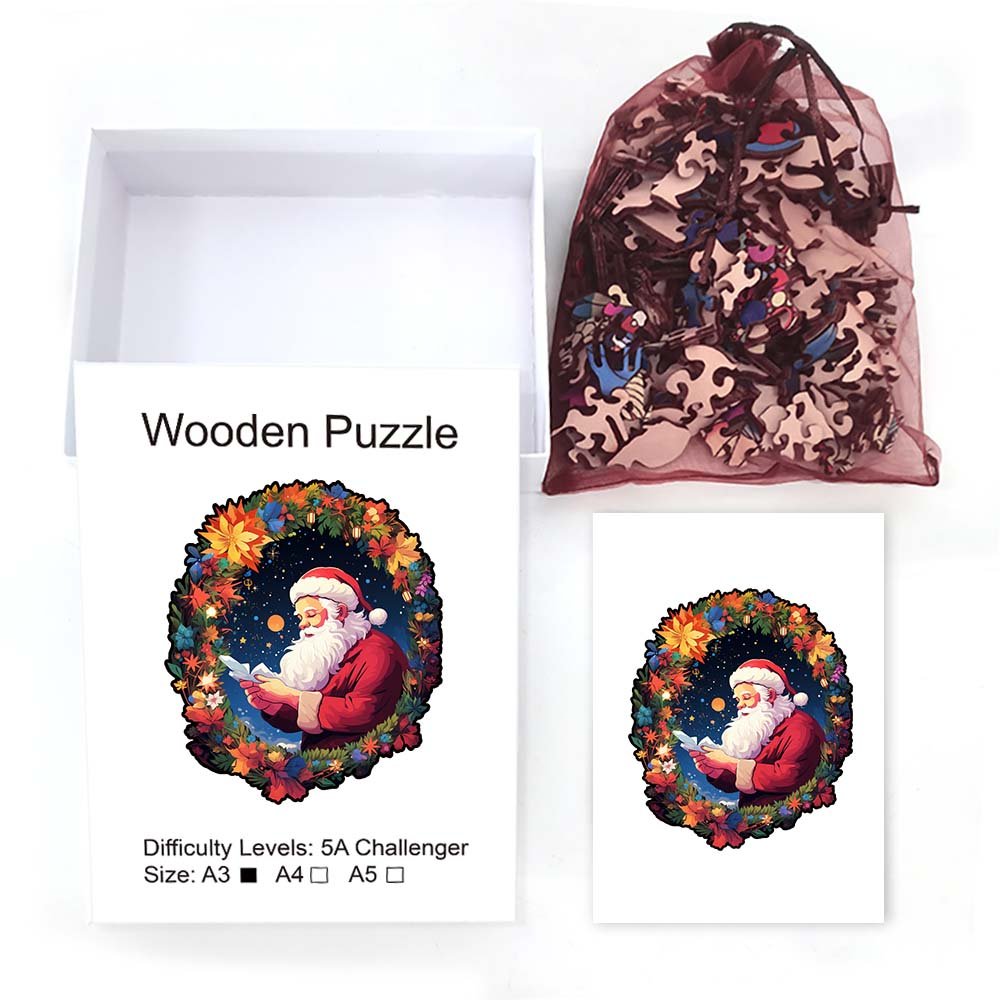 Father Christmas Wooden Puzzles for Nighttime Readings - Unipuzzles