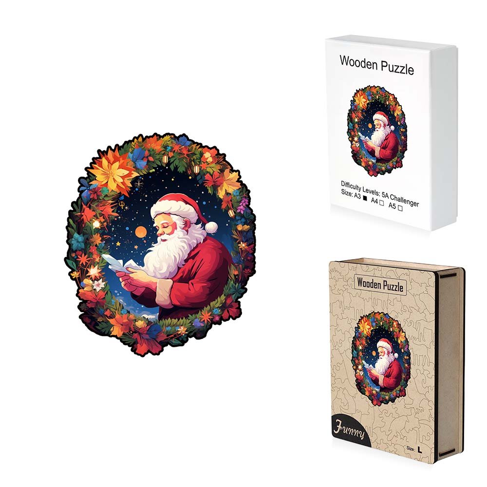 Father Christmas Wooden Puzzles for Nighttime Readings - Unipuzzles