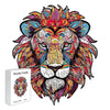 Fiery red adult lion with mane - Unipuzzles