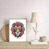 Fiery red adult lion with mane - Unipuzzles