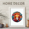 Flower decoration gentle lion wooden jigsaw puzzle - Unipuzzles