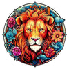 Flower decoration gentle lion wooden jigsaw puzzle - Unipuzzles