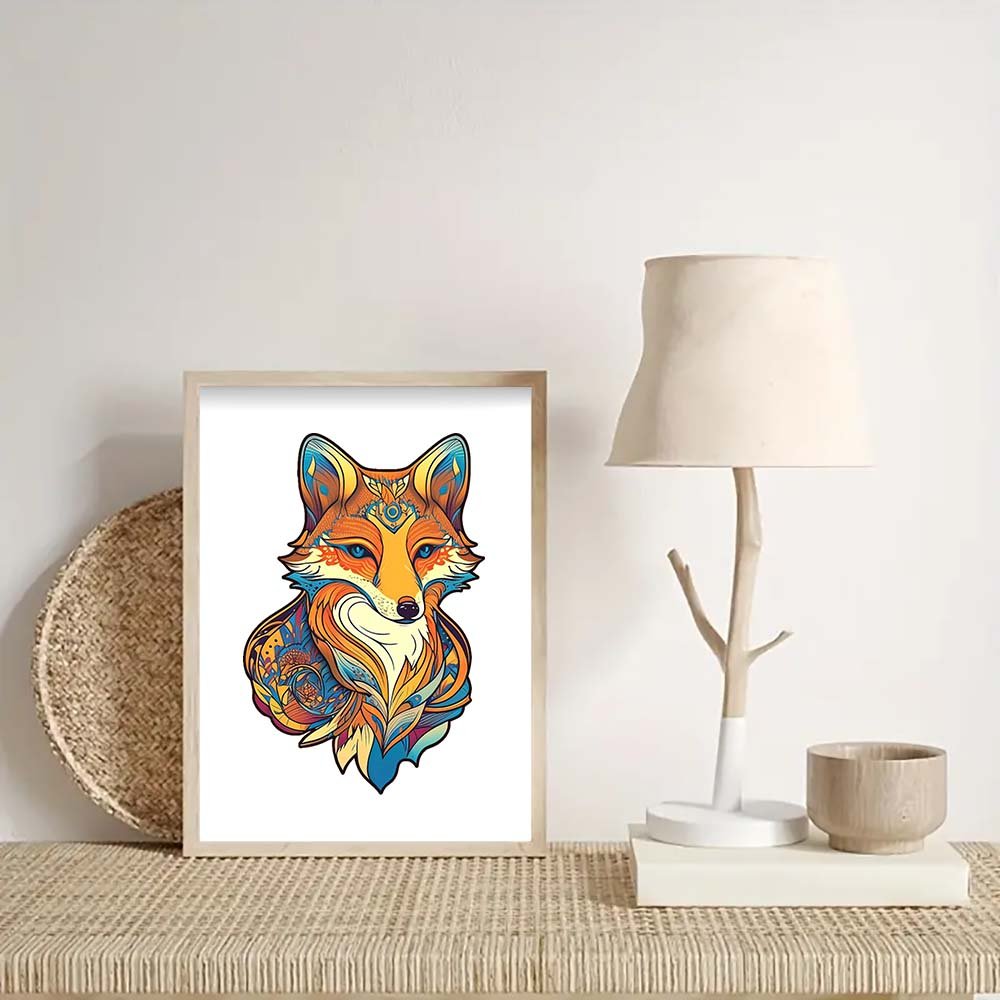 Fox Wooden Puzzle Original Animal Figure - Unipuzzles