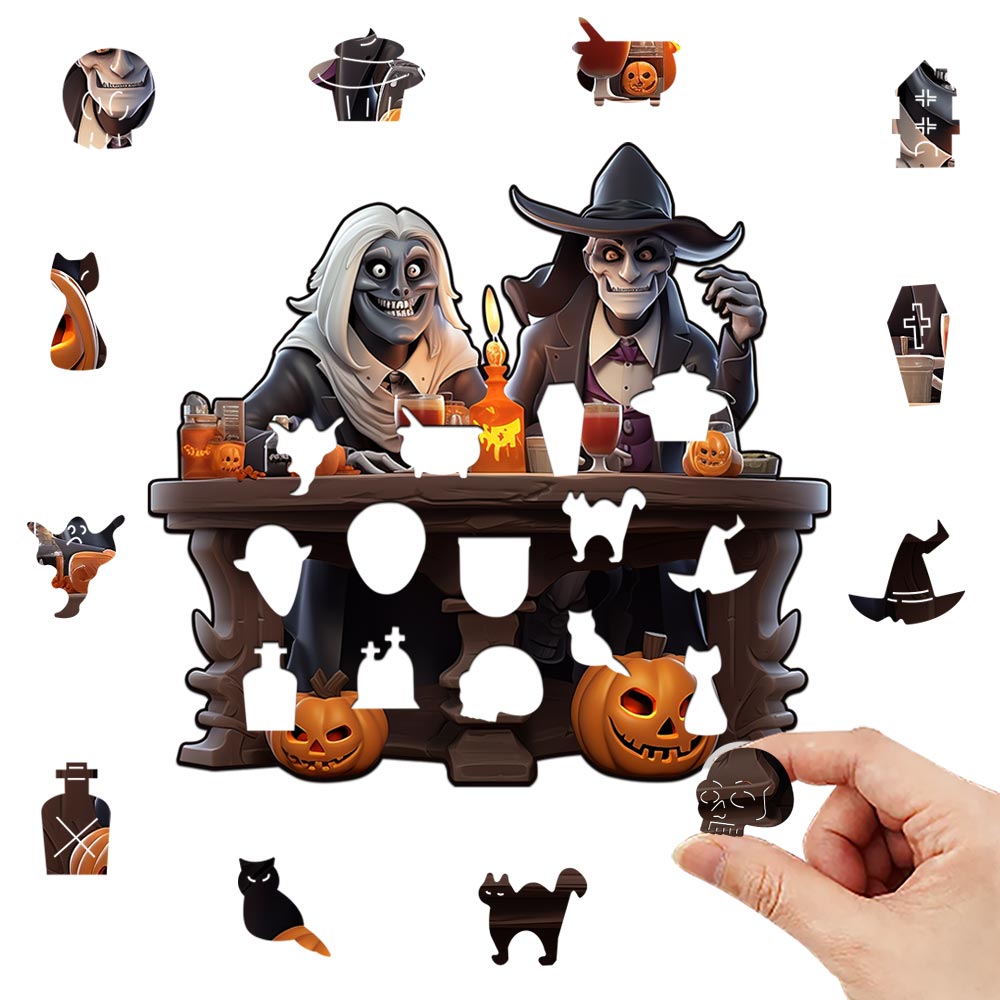 Halloween Fright Night wooden puzzle - Unipuzzles