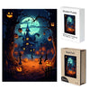 Charger l&#39;image dans la visionneuse de la galerie, Halloween Full moon Ghost castle Wooden Jigsaw Puzzle - Unipuzzles