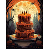 Halloween gift -3 layers of cake with lit candles - Unipuzzles