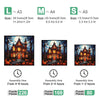 Halloween Haunted House And Full Moon Wooden Jigsaw Puzzle - Unipuzzles