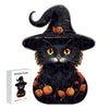 Halloween naughty cat wooden puzzle - Unipuzzles