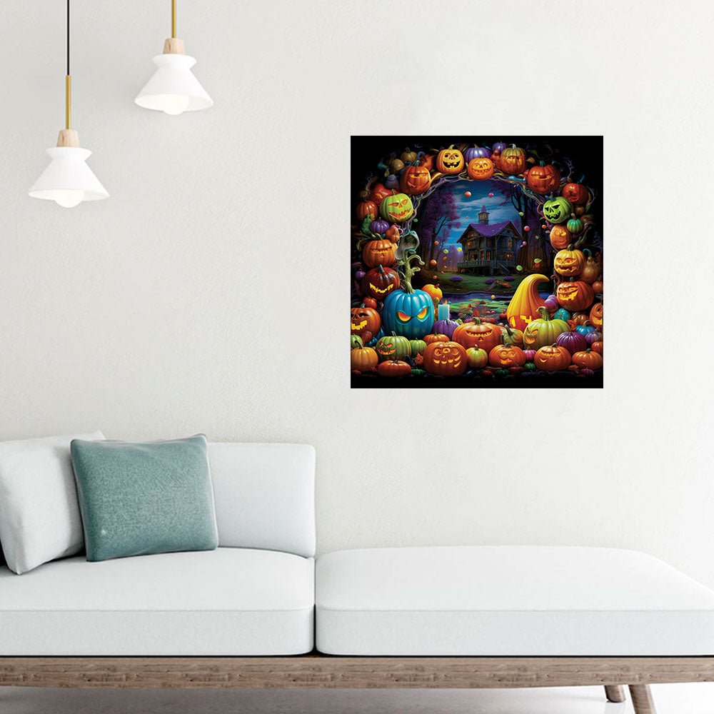 Halloween pumpkin monsters of all colors - Unipuzzles
