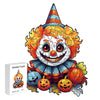 Halloween smiling clown wooden puzzle - Unipuzzles