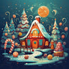 House and yard in Christmas snow - Unipuzzles