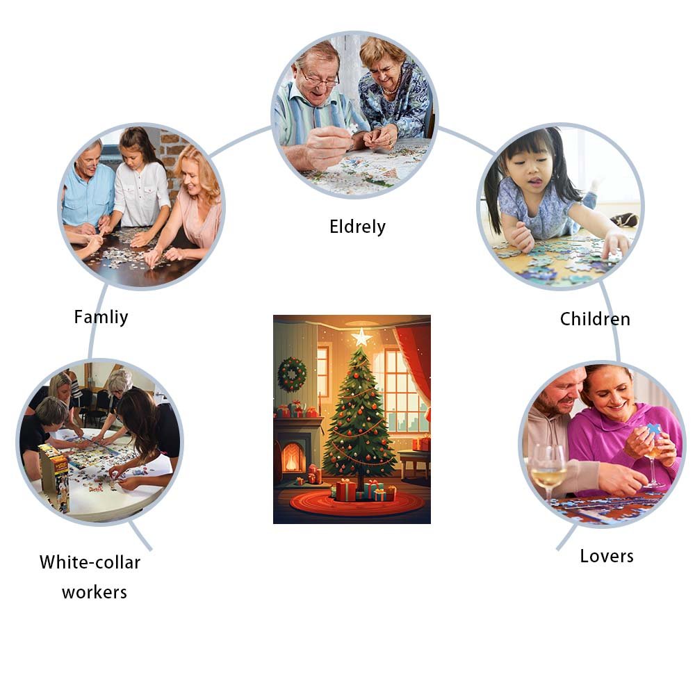 Indoor Christmas Tree Wooden Original Puzzle - Unipuzzles