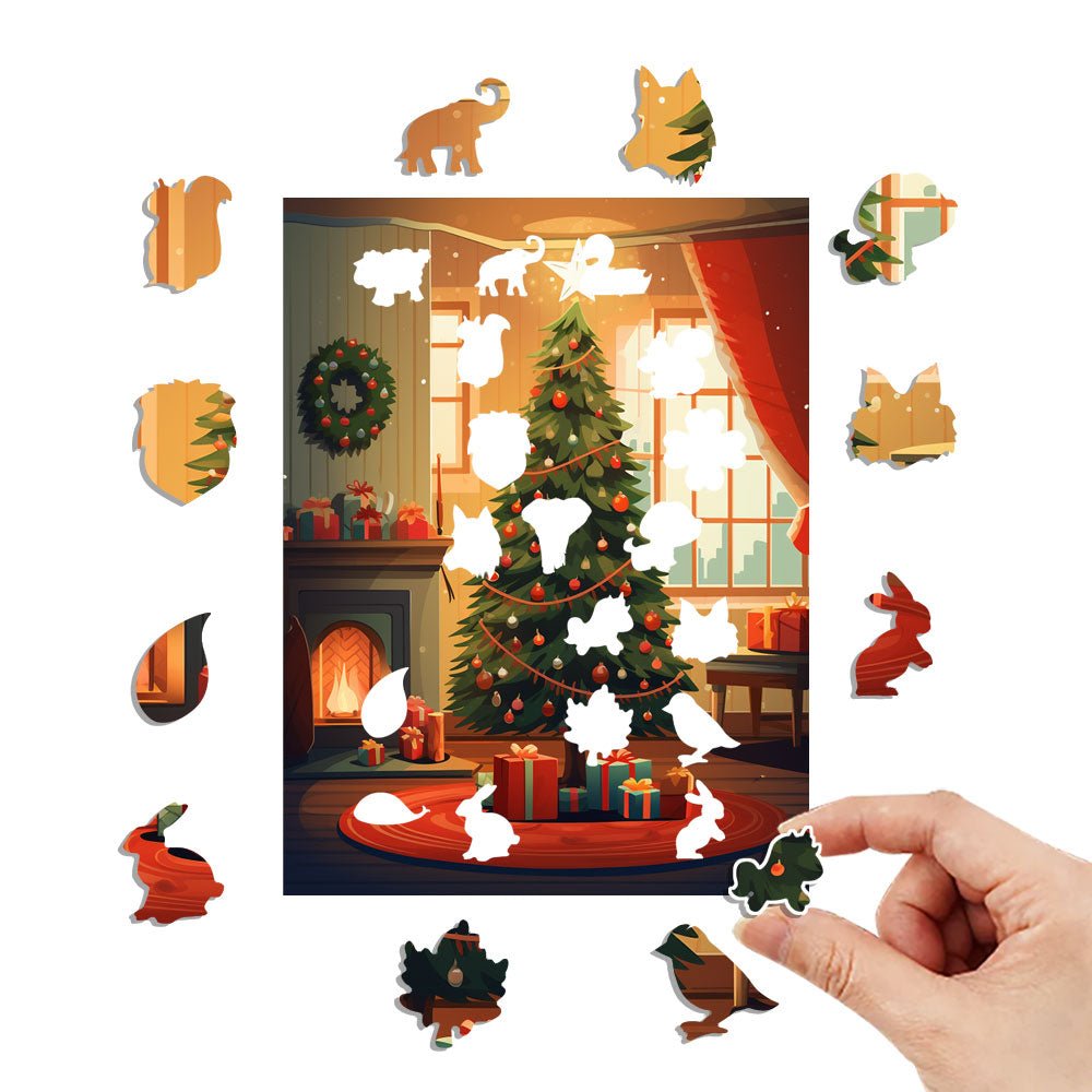 Indoor Christmas Tree Wooden Original Puzzle - Unipuzzles