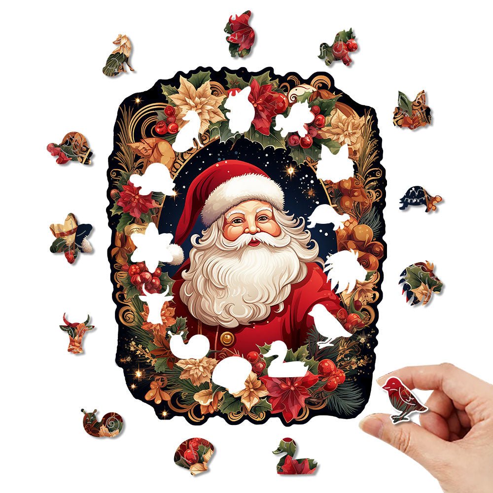 Kind Father Christmas Wooden Puzzle - Unipuzzles