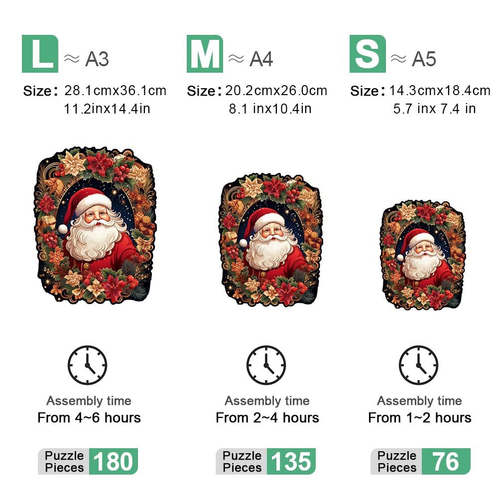 Kind Father Christmas Wooden Puzzle - Unipuzzles