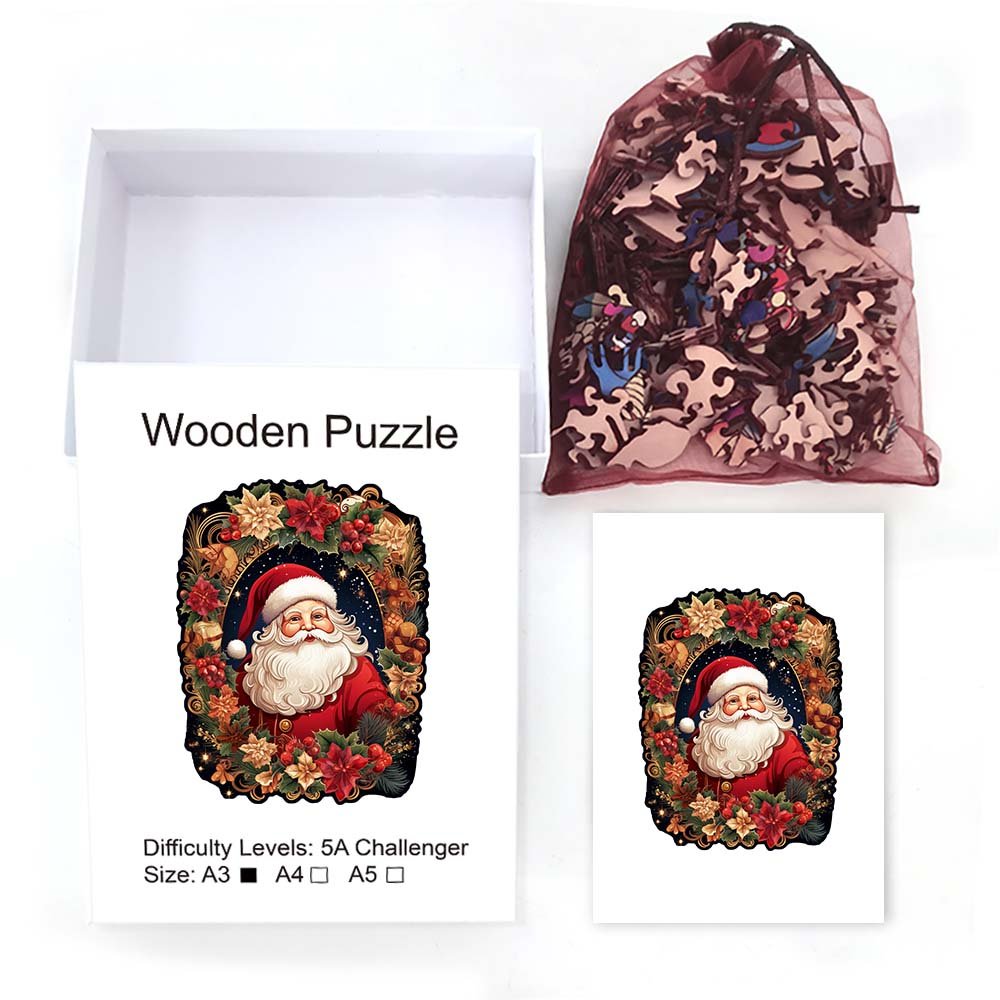 Kind Father Christmas Wooden Puzzle - Unipuzzles