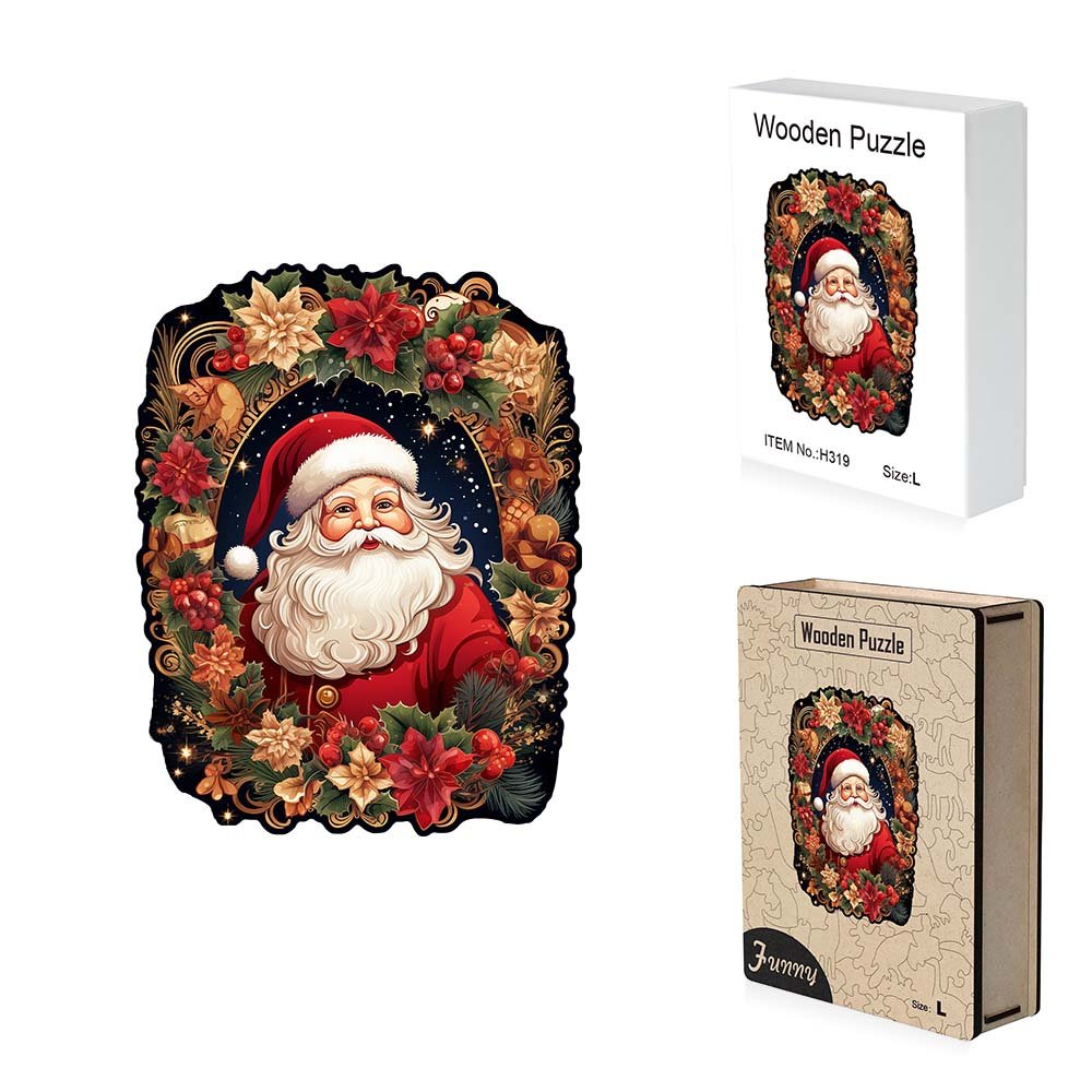 Kind Father Christmas Wooden Puzzle - Unipuzzles