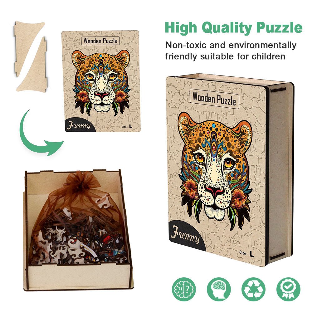 Leopard wooden Jigsaw Puzzles - Unipuzzles