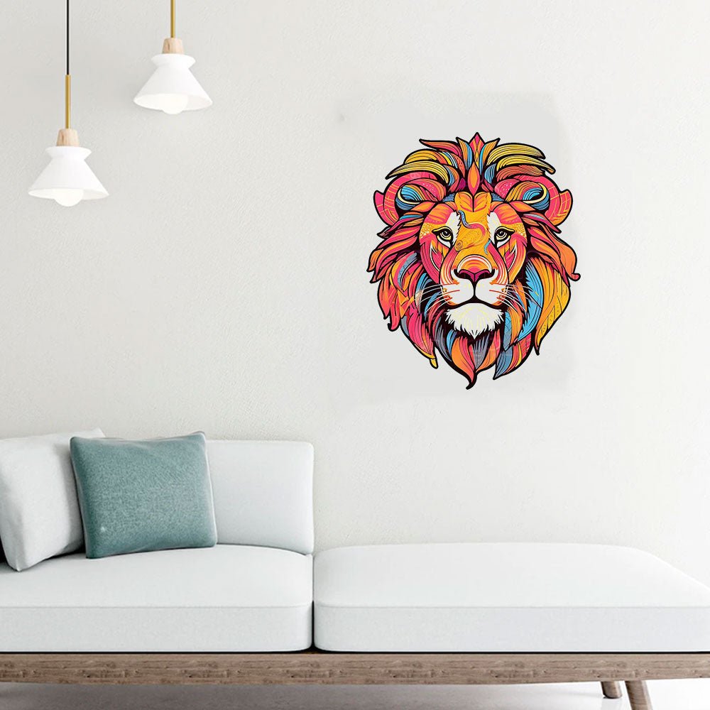 Lion Wooden Jigsaw Puzzle - Unipuzzles