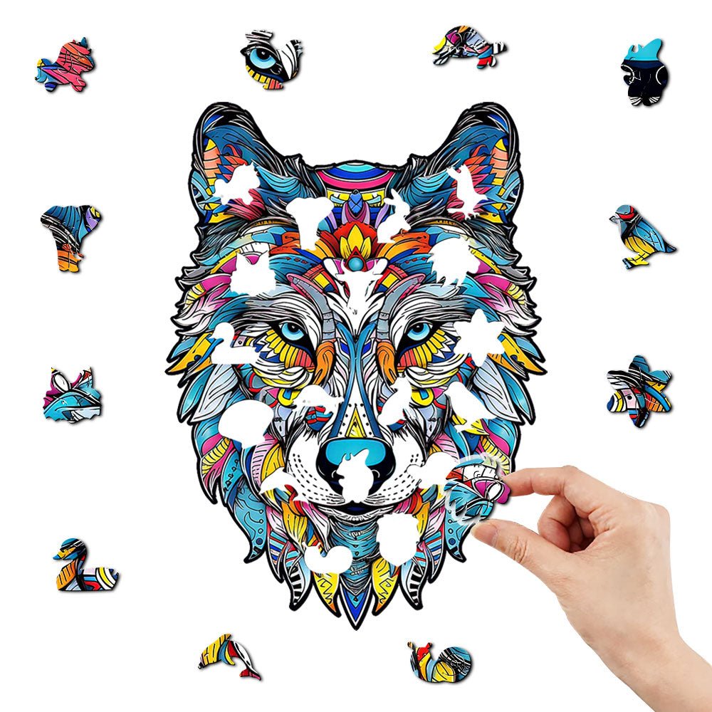 Majestic Wolf Wooden Jigsaw Puzzle - Unipuzzles