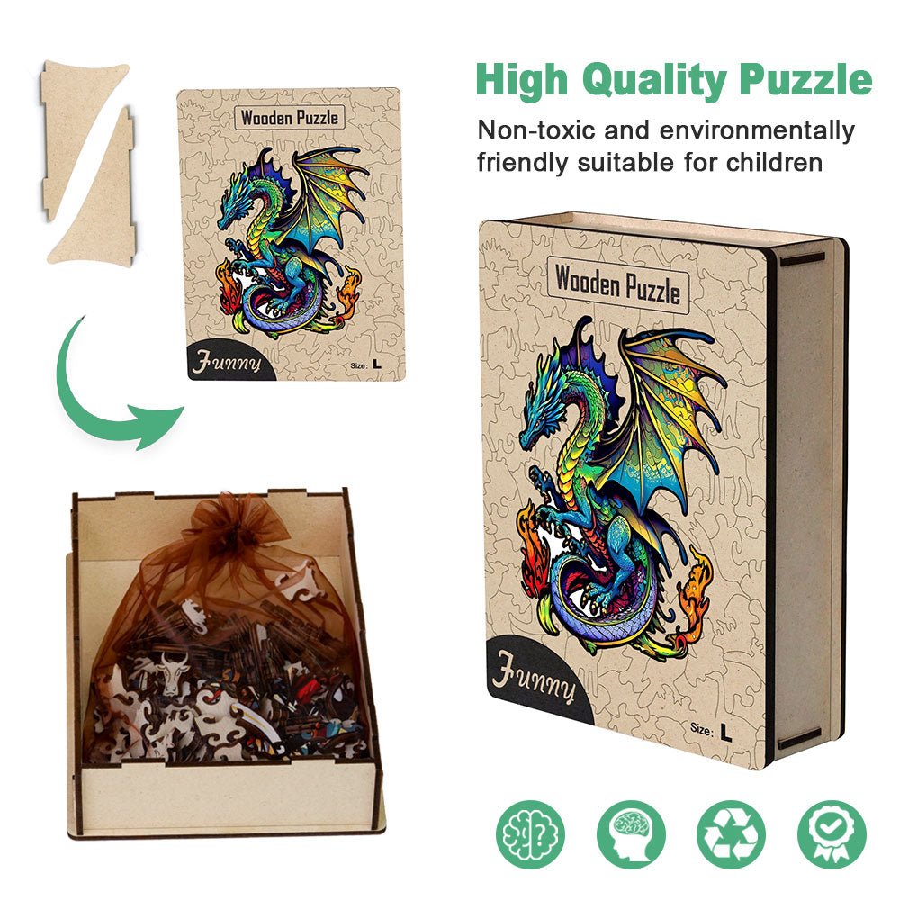 Mystery Dragon Wooden Jigsaw - Unipuzzles