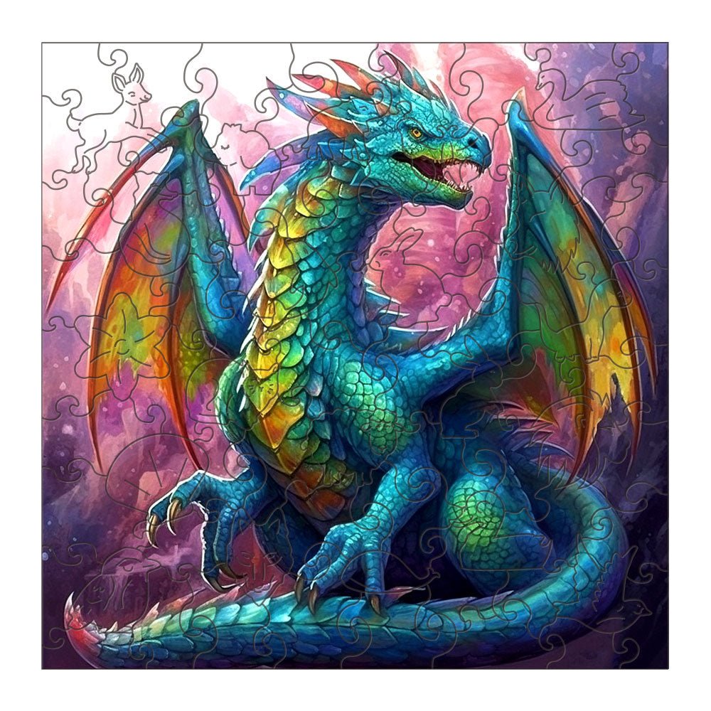 mystical Dragon Wooden Jigsaw Puzzle - Unipuzzles