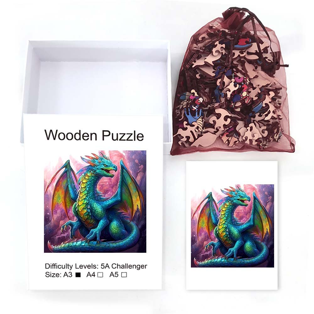 mystical Dragon Wooden Jigsaw Puzzle - Unipuzzles