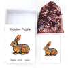 Load image into Gallery viewer, Orange Rabbit Wooden Puzzle Original Animal Figure - Unipuzzles